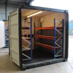 10ft Storage Container with two bays of Racking | Storage on Site