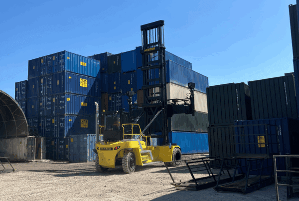 8 tonne ec-6 stacker in container yard