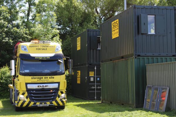 Double Stacked Cabin and Container at AFC Totton | Storage on Site
