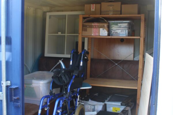 8ft furniture grade container in a garden in Blackfield