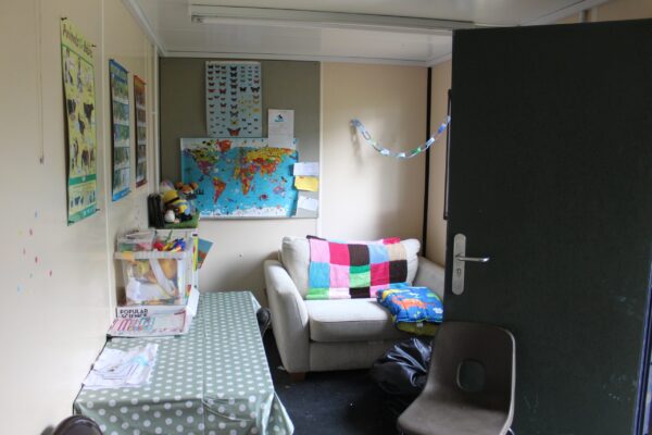 Inside 20ft Shipping Container Classroom at Southampton City Farm