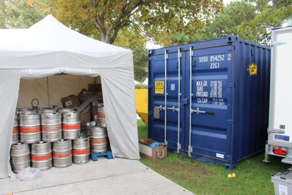 Storage on Site Shipping Container at Guinness Bar at Southampton Boat Show
